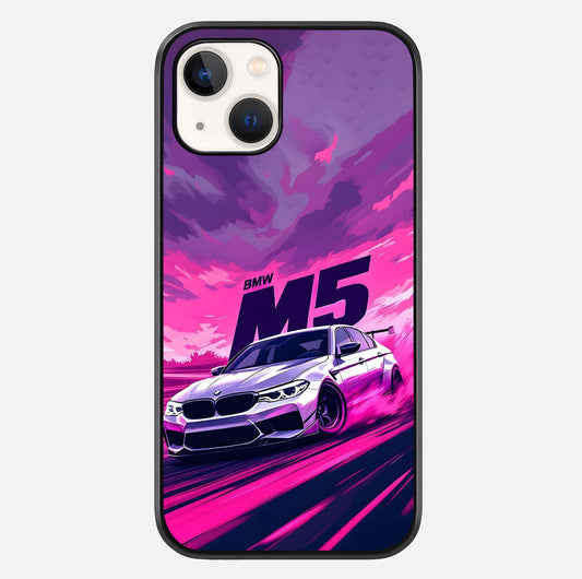 MS Neon Car Glass Case For iPhone 14 by Custom World