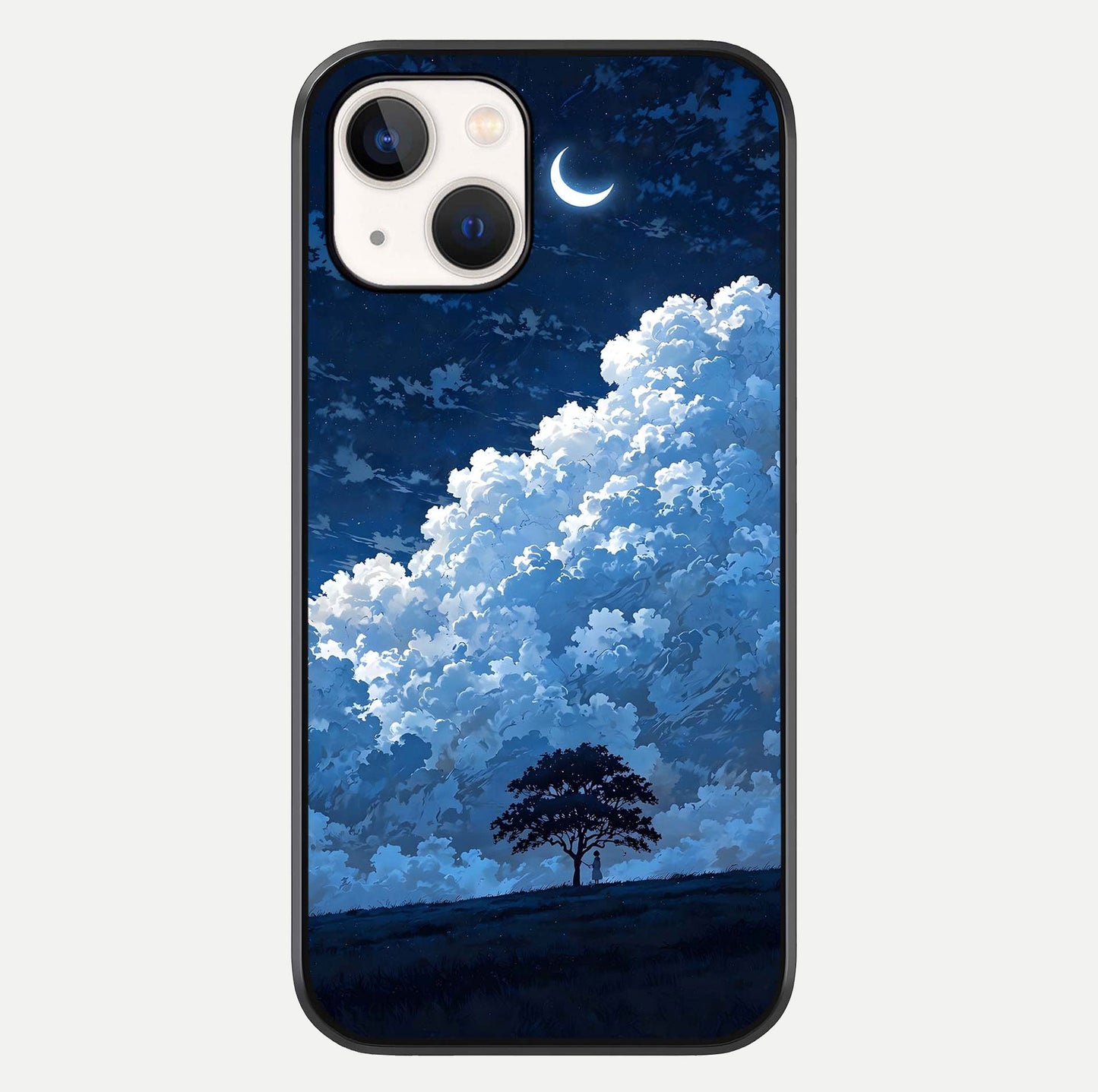 Midnight Sky Serenity Glass Case For iPhone 14 by Custom World