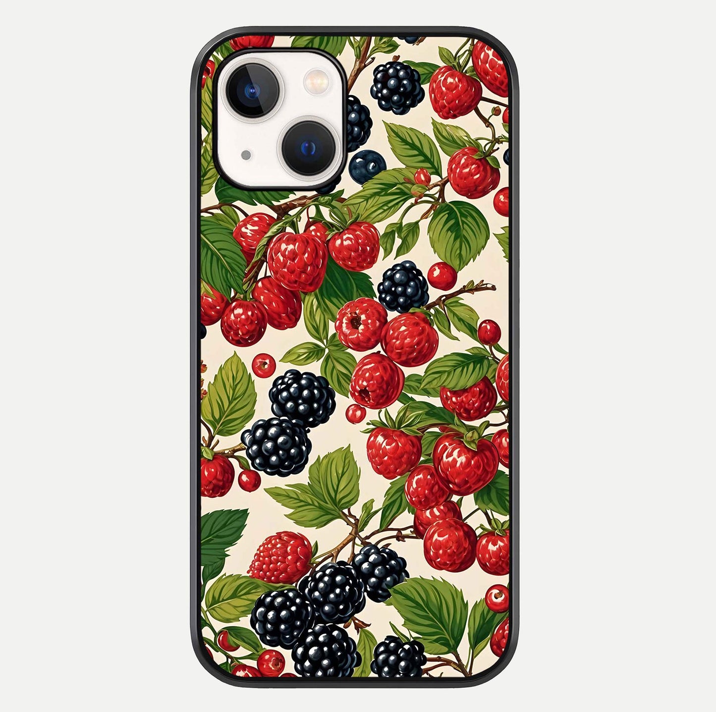Mixed Berry Collage Glass Case For iPhone 14 by Custom World