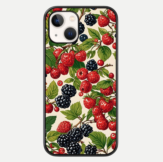 Mixed Berry Collage Glass Case For iPhone 14 by Custom World