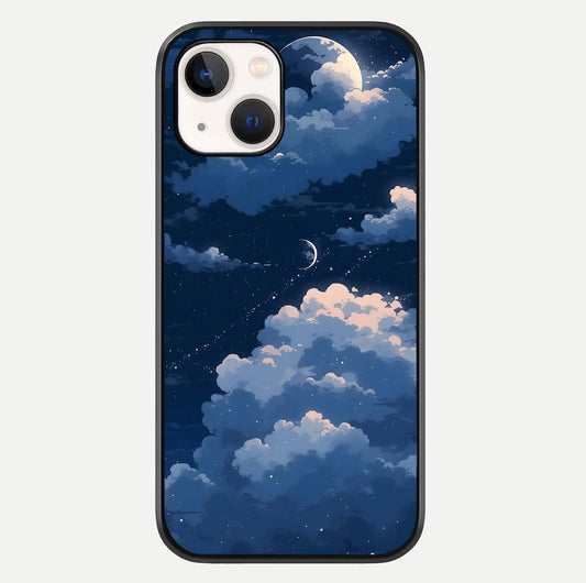 Moon Dream Haze Glass Case For iPhone 14 by Custom World