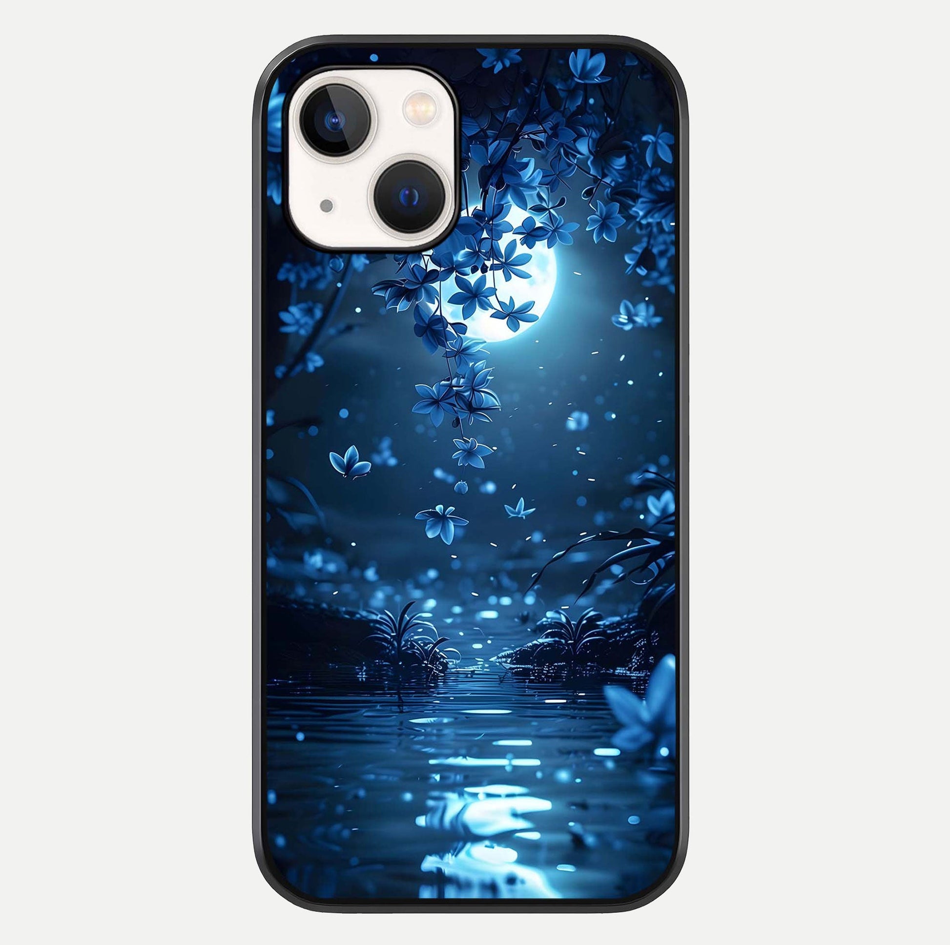 Moonlight Petal Dream Glass Case For iPhone 14 by Custom World