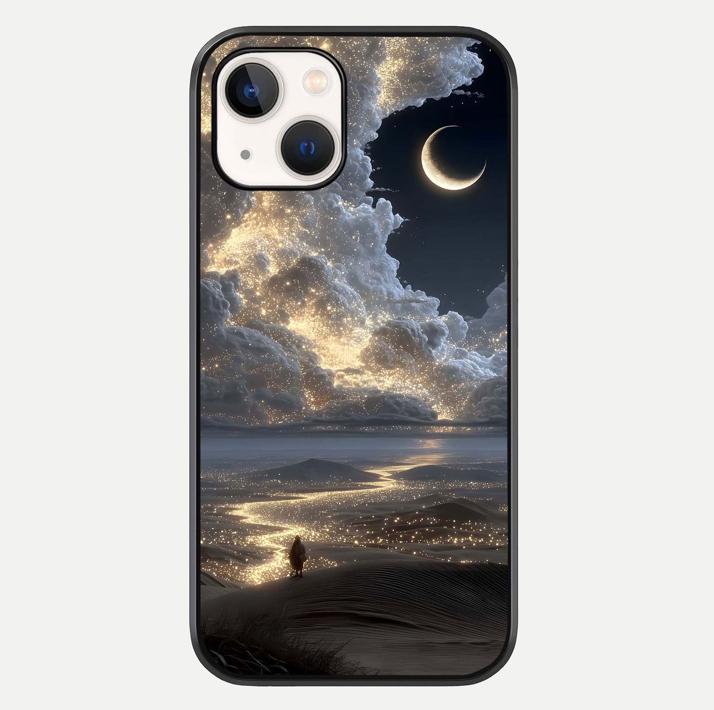 Moonlight Spark Path Glass Case For iPhone 14 by Custom World