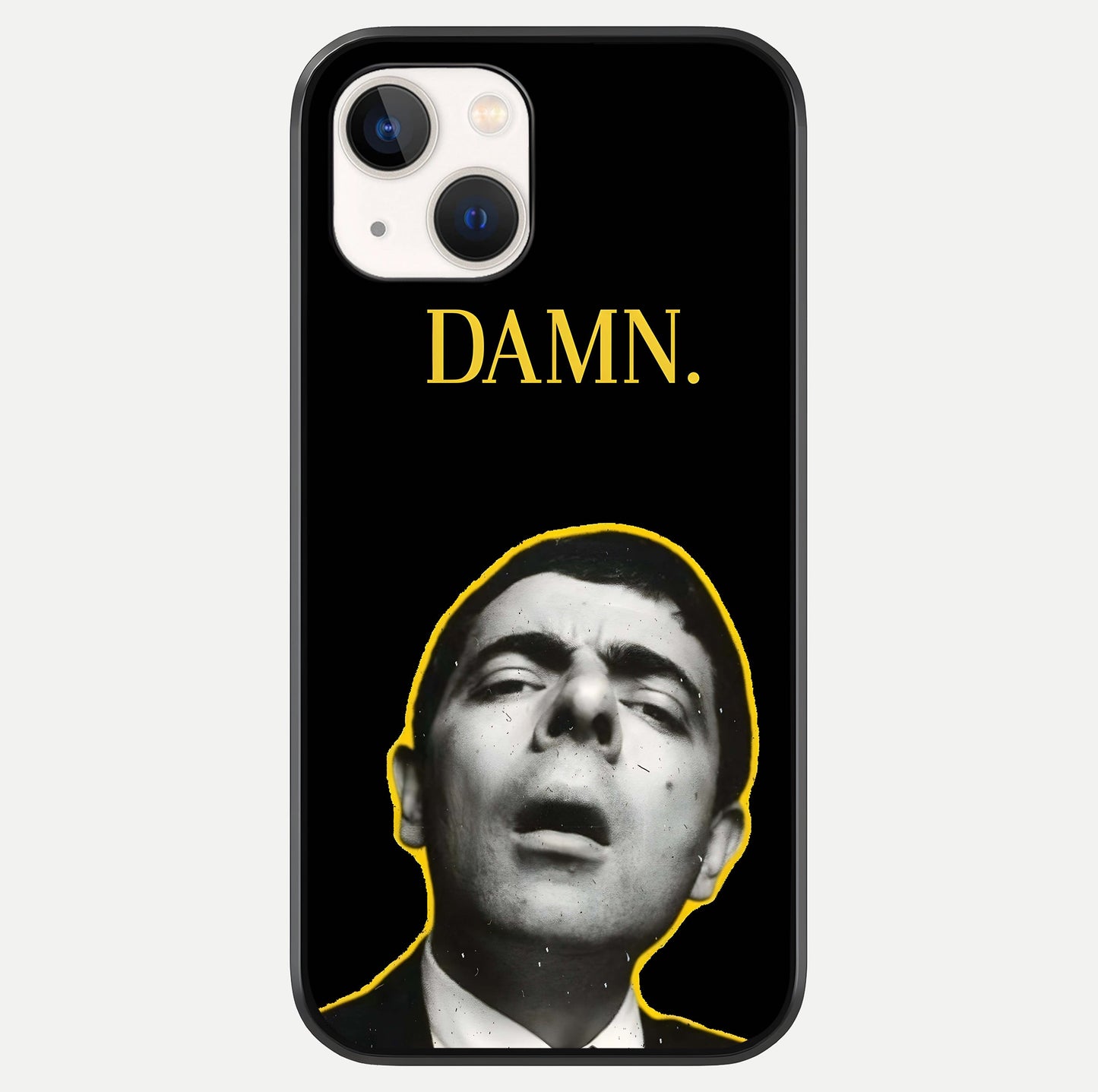 Mr Bean Damn Glass Case For iPhone 14 by Custom World