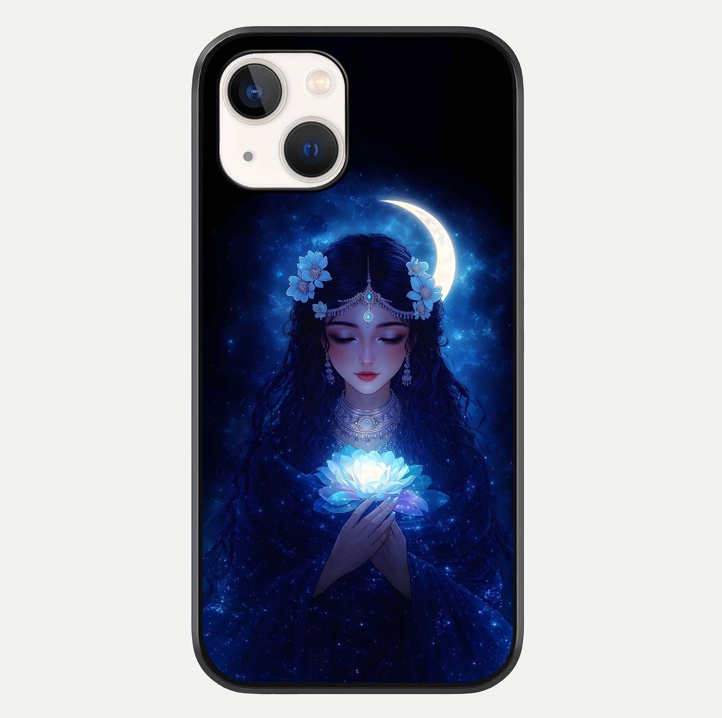 Mystic Moon Queen Glass Case For iPhone 14 by Custom World