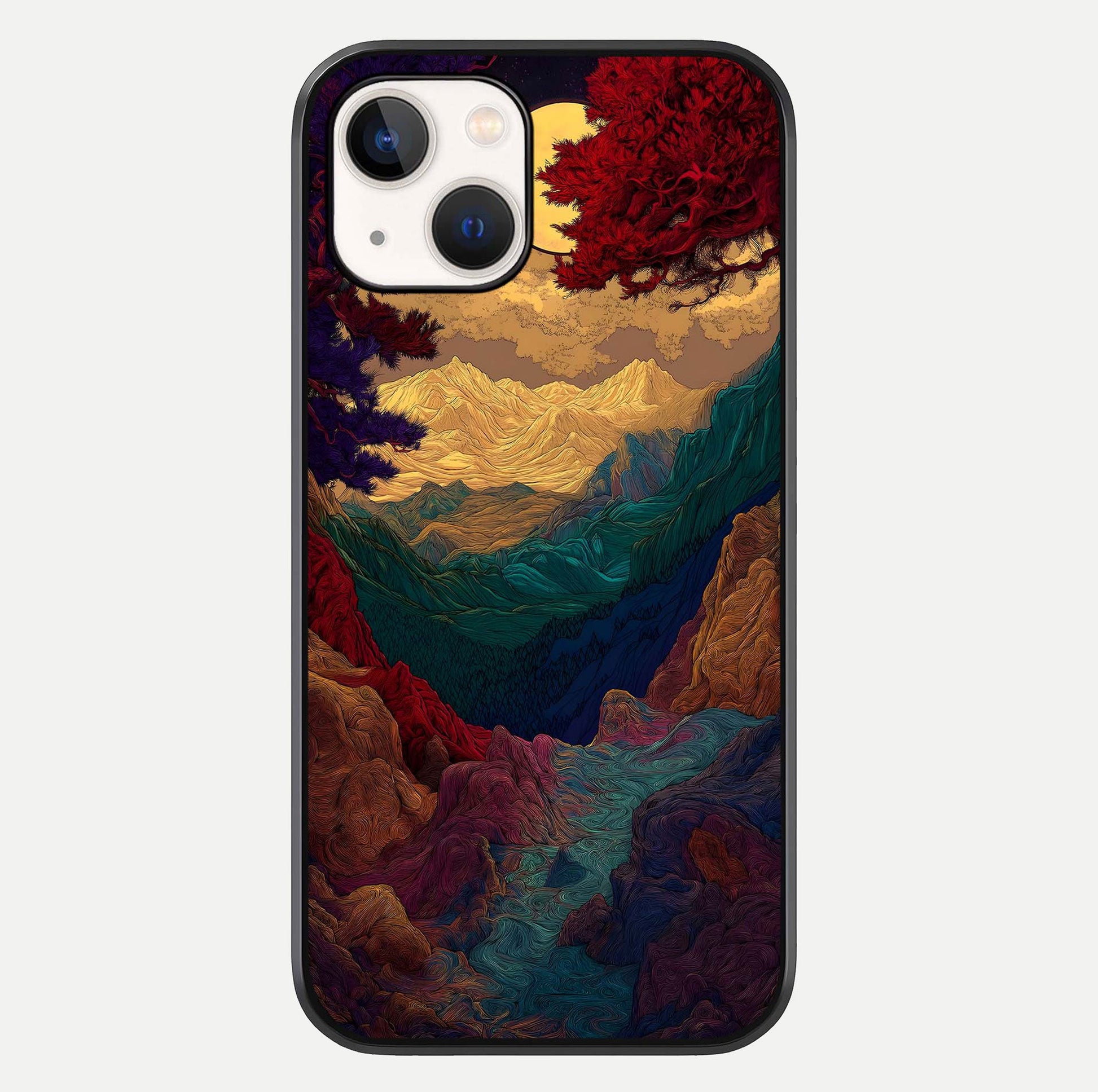 Mystic Valley Light Glass Case For iPhone 14 by Custom World