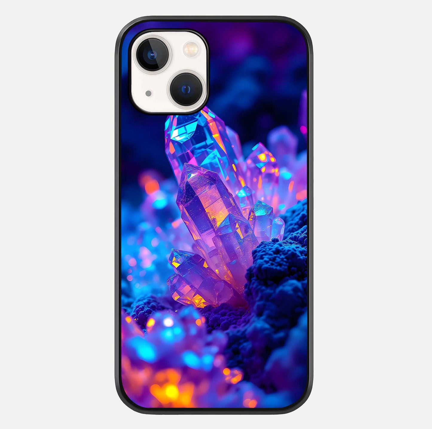 Neon Aura Shards Glass Case For iPhone 14 by Custom World