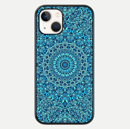 Ocean Bloom Mandala Glass Case For iPhone 14 by Custom World