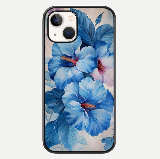 Ocean Hibiscus Grace Glass Case For iPhone 14 by Custom World