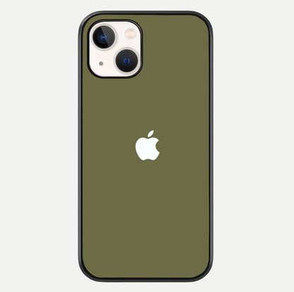 Olive Matte Essence Glass Case For iPhone 14 by Custom World