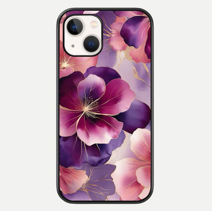 Pink Bouquet Florals Glass Case For iPhone 14 by Custom World