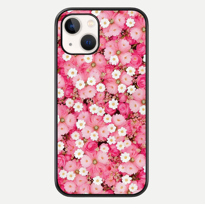 Pink Daisy Bliss Glass Case For iPhone 14 by Custom World