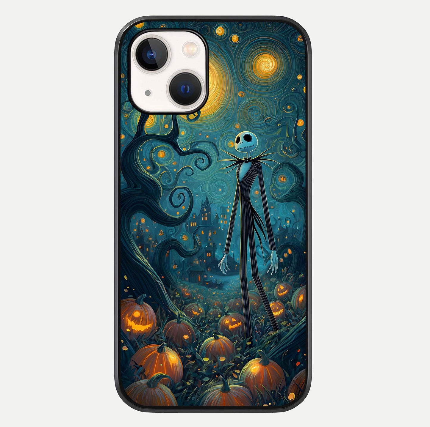 Pumpkin Moonlight Tale Glass Case For iPhone 14 by Custom World