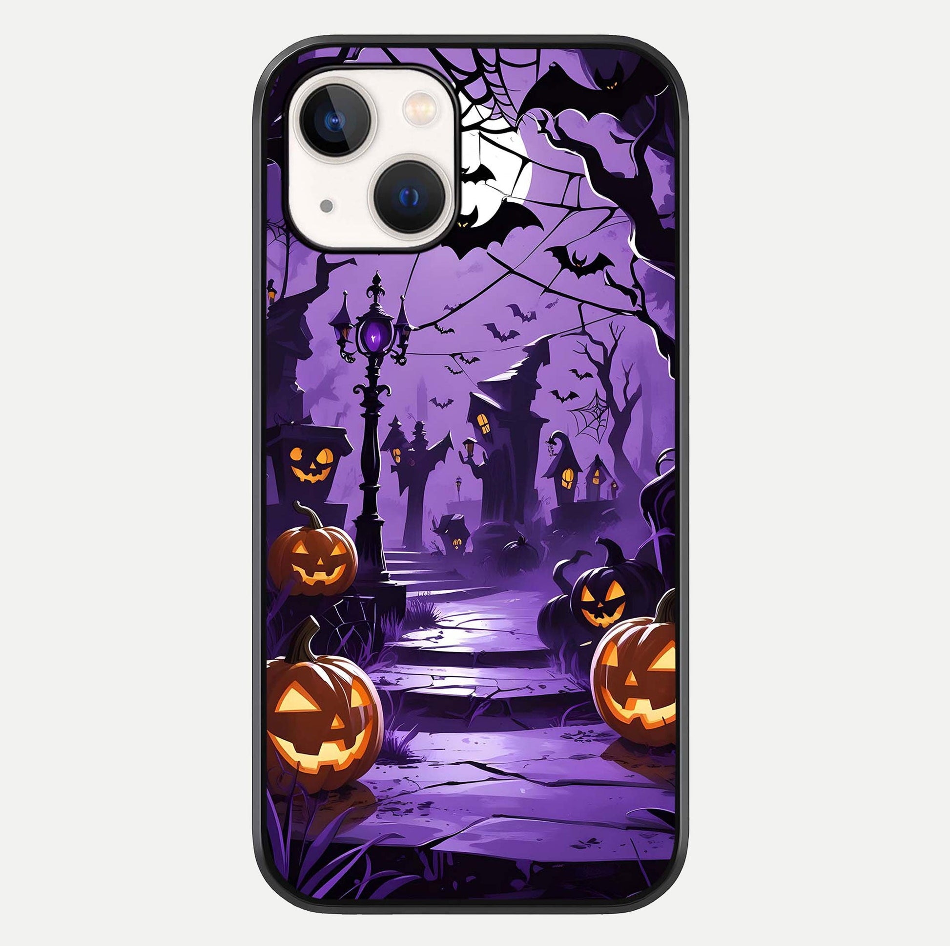 Pumpkin Patch Halloween Glass Case For iPhone 14 by Custom World