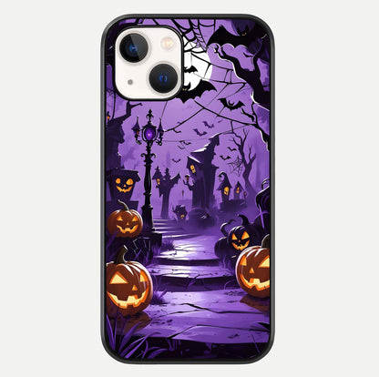 Pumpkin Patch Halloween Glass Case For iPhone 14 by Custom World