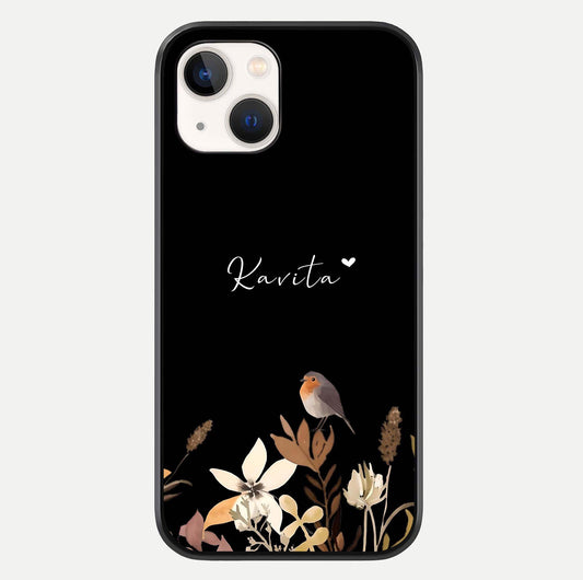 Quiet Garden Tune Custom Name Glass Case For iPhone 14 by Custom World