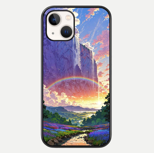 Rainbow Valley Dream Glass Case For iPhone 16 Pro by Custom World