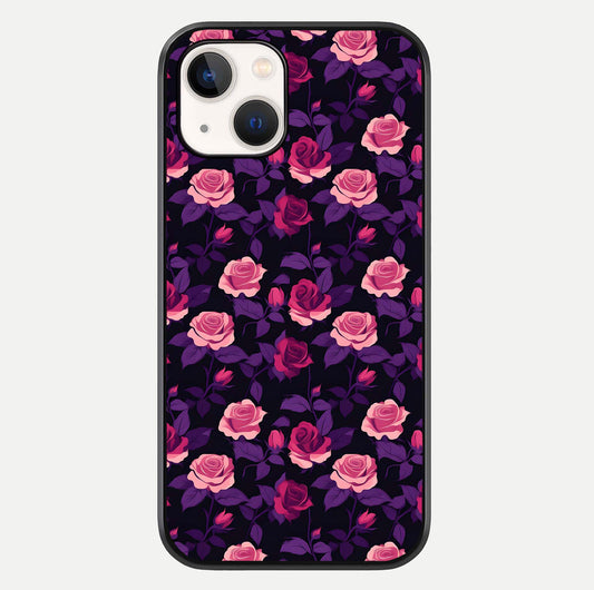 Rose Garden Twilight Glass Case For iPhone 14 by Custom World