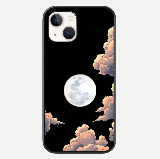 Shade Cloud Moon Glass Case For iPhone 14 by Custom World