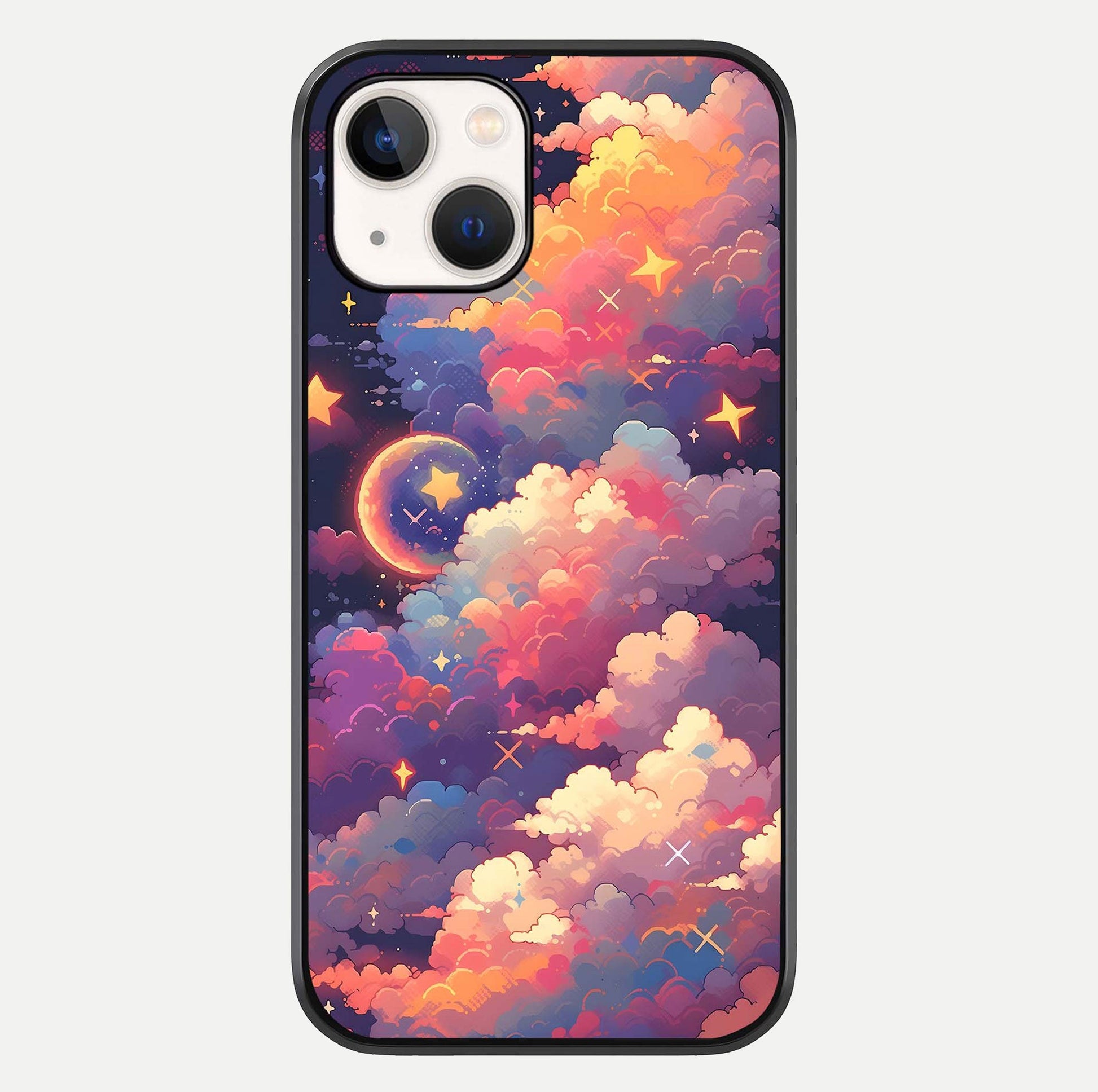 Starlit Dream Clouds Glass Case For iPhone 14 by Custom World
