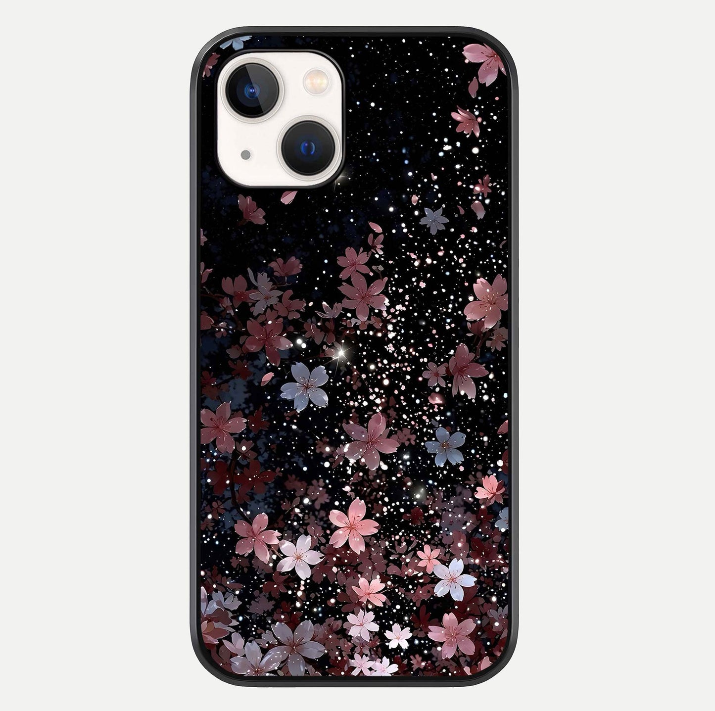 Starlit Flower Dreams Glass Case For iPhone 14 by Custom World