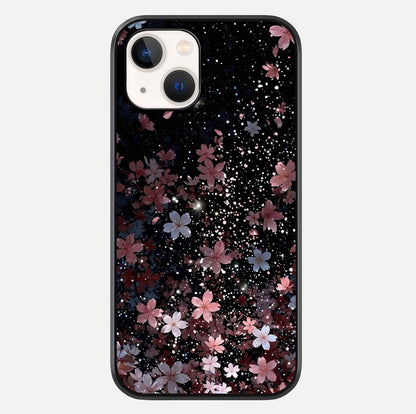Starlit Flower Dreams Glass Case For iPhone 14 by Custom World