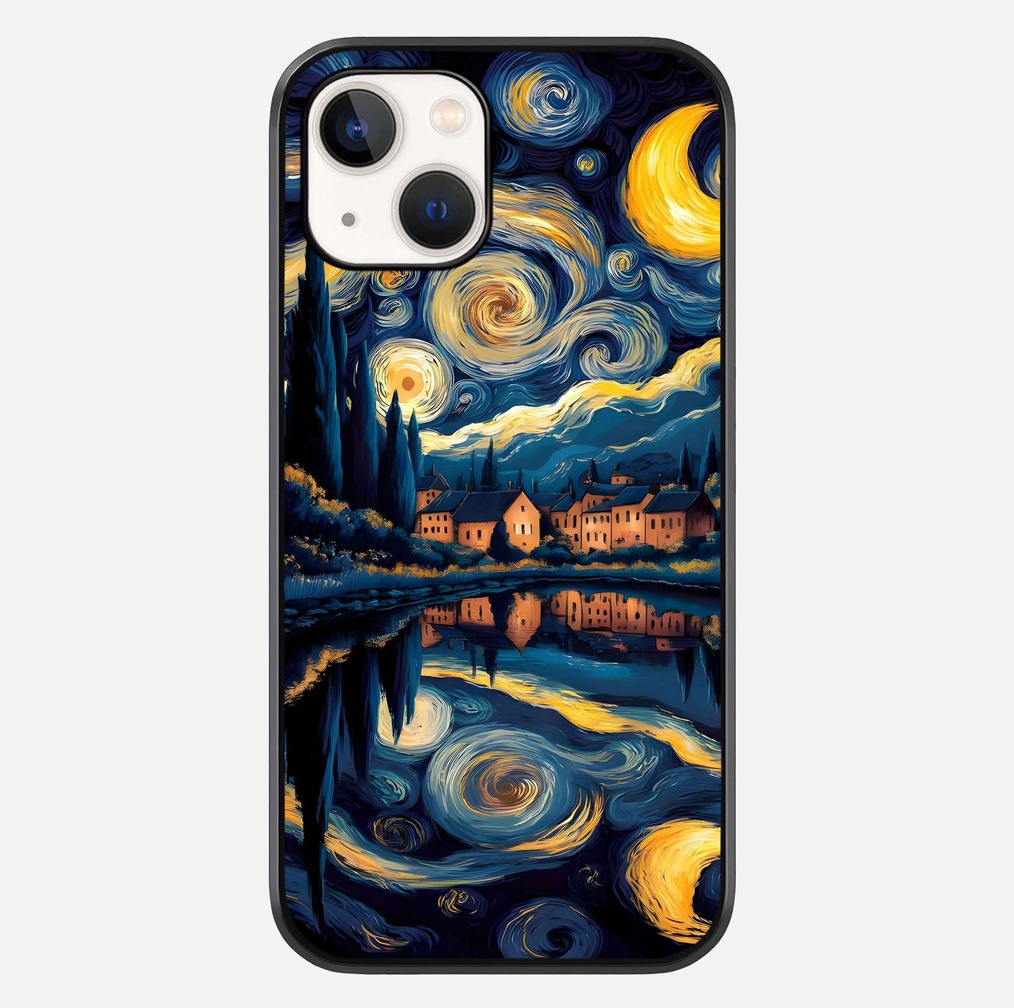 Starry Sky Serenity Glass Case For iPhone 14 by Custom World