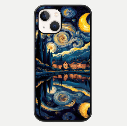 Starry Sky Serenity Glass Case For iPhone 14 by Custom World