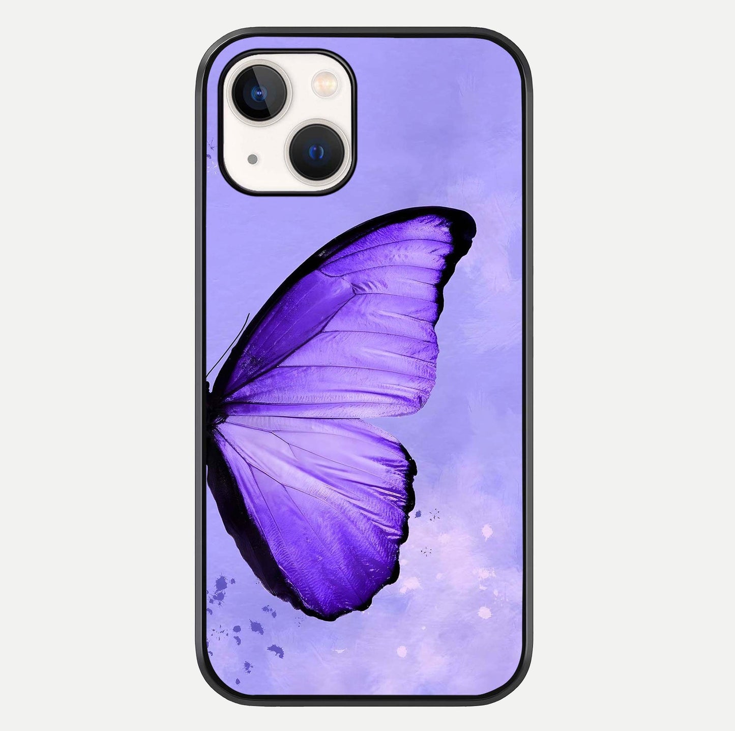 Violet Dream Wing Glass Case For iPhone 14 by Custom World