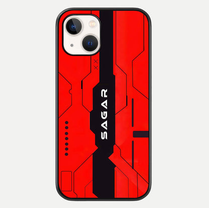 Voltage Rise CYBERPUNK Custom Name Glass Case For iPhone 14 by Custom World