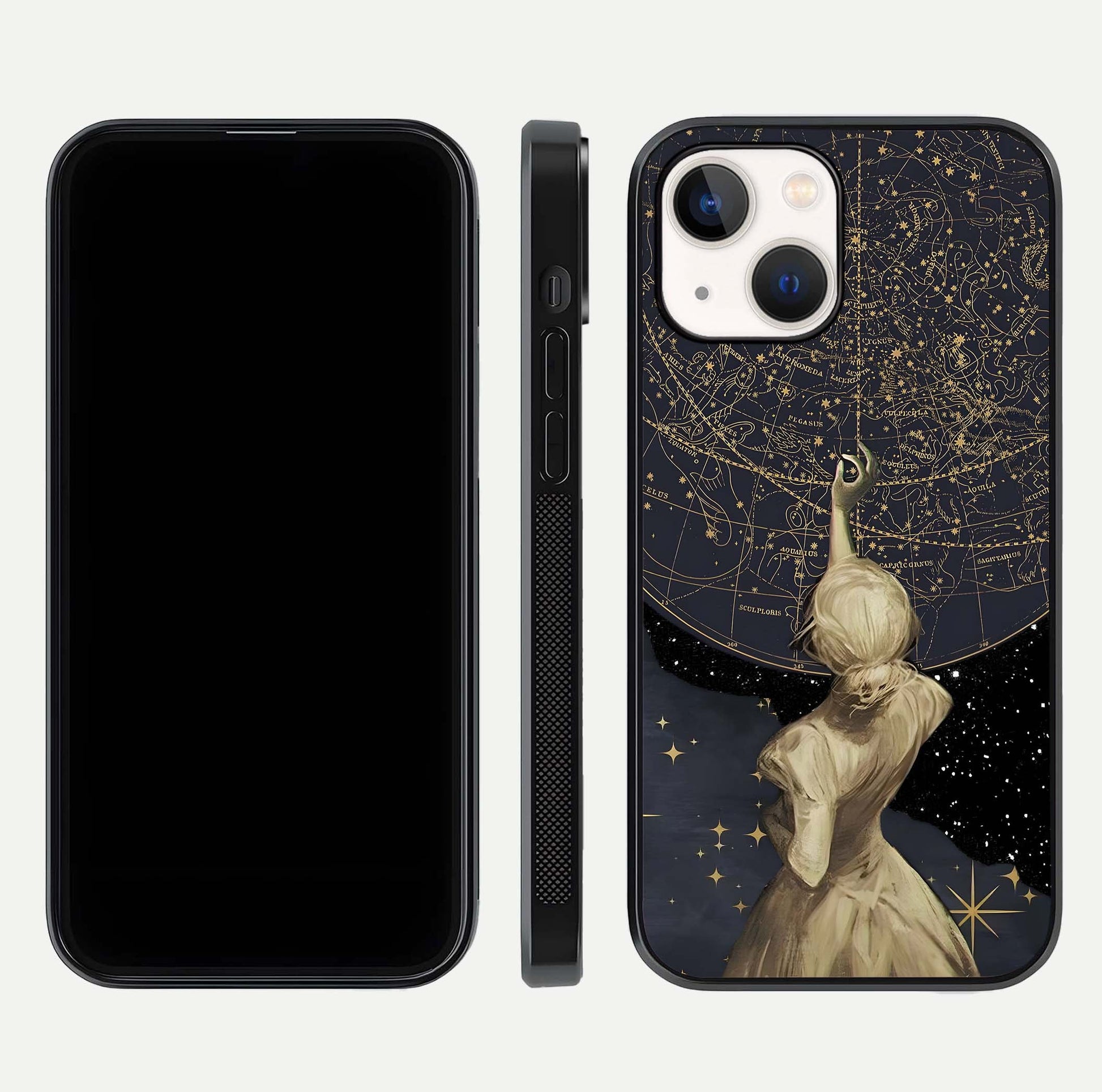 Taylor Swift Girl Glass Case for iPhone 14 front & back layout showing clean edge and vivid print