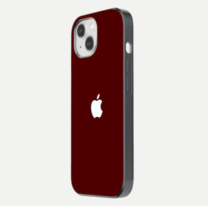 Apple Crimson Core Glass Case for iPhone 16 Pro side-angle shot showing camera bump alignment and glossy shine