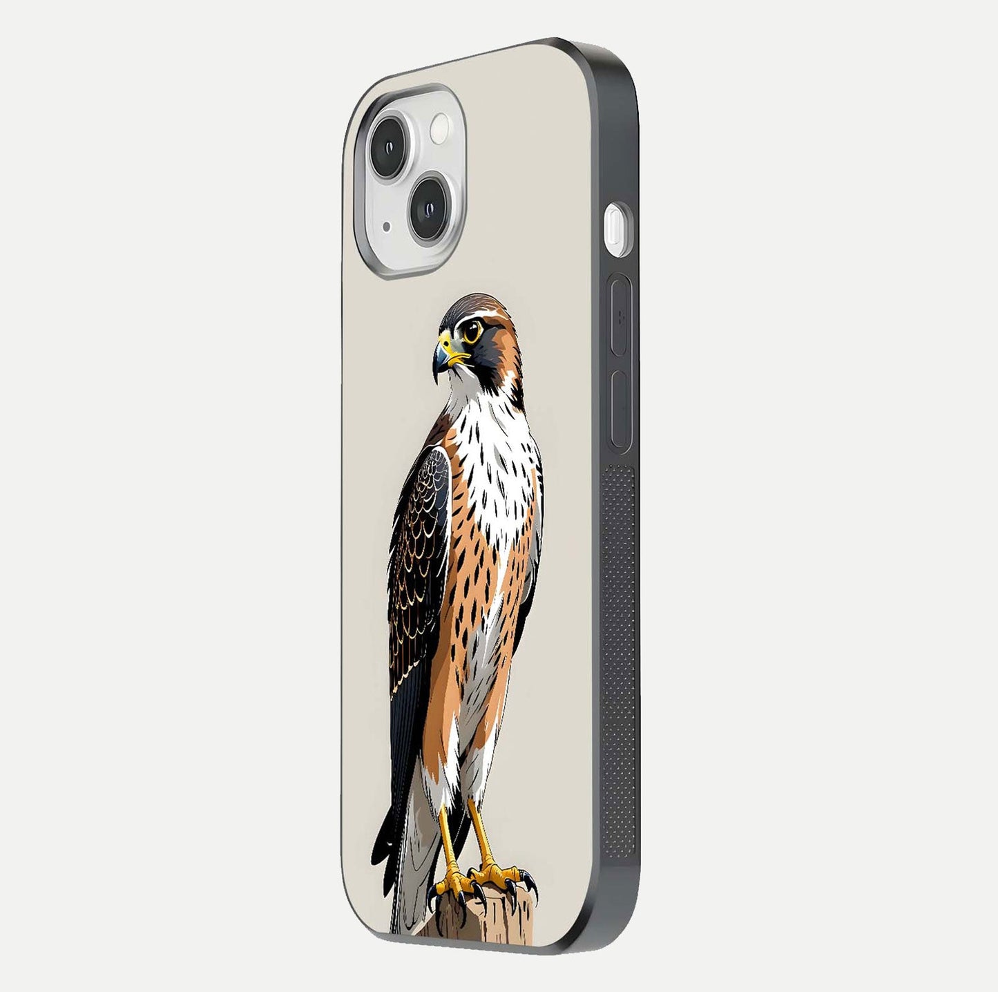Clever Eagle Glass Case for iPhone 14 side-angle photo capturing edge polish and shine reflection