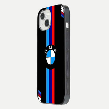 Turbo BMW Beast Glass Case for iPhone 16 Pro side-angle image showing reflection and sleek edge styling