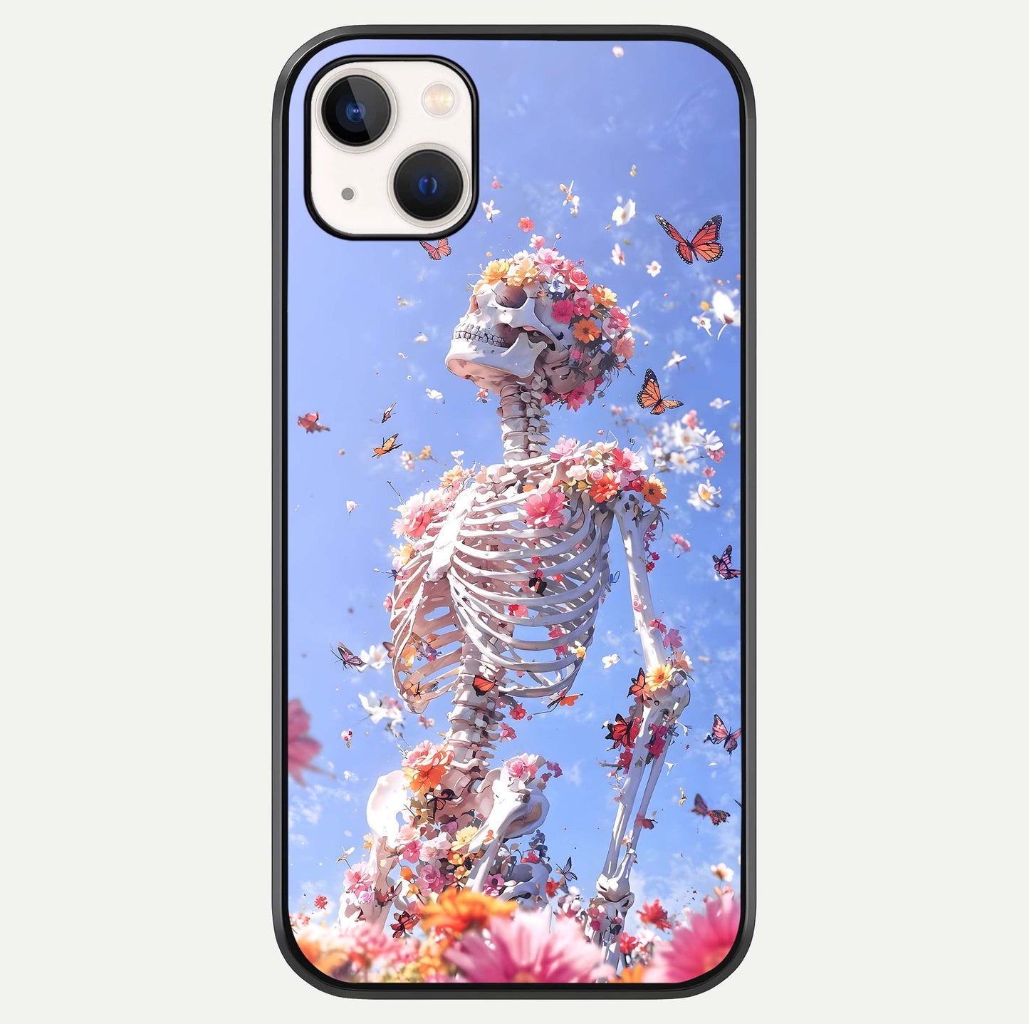 Bloom Beyond Bones Glass Case For iPhone 14 Plus by Custom World