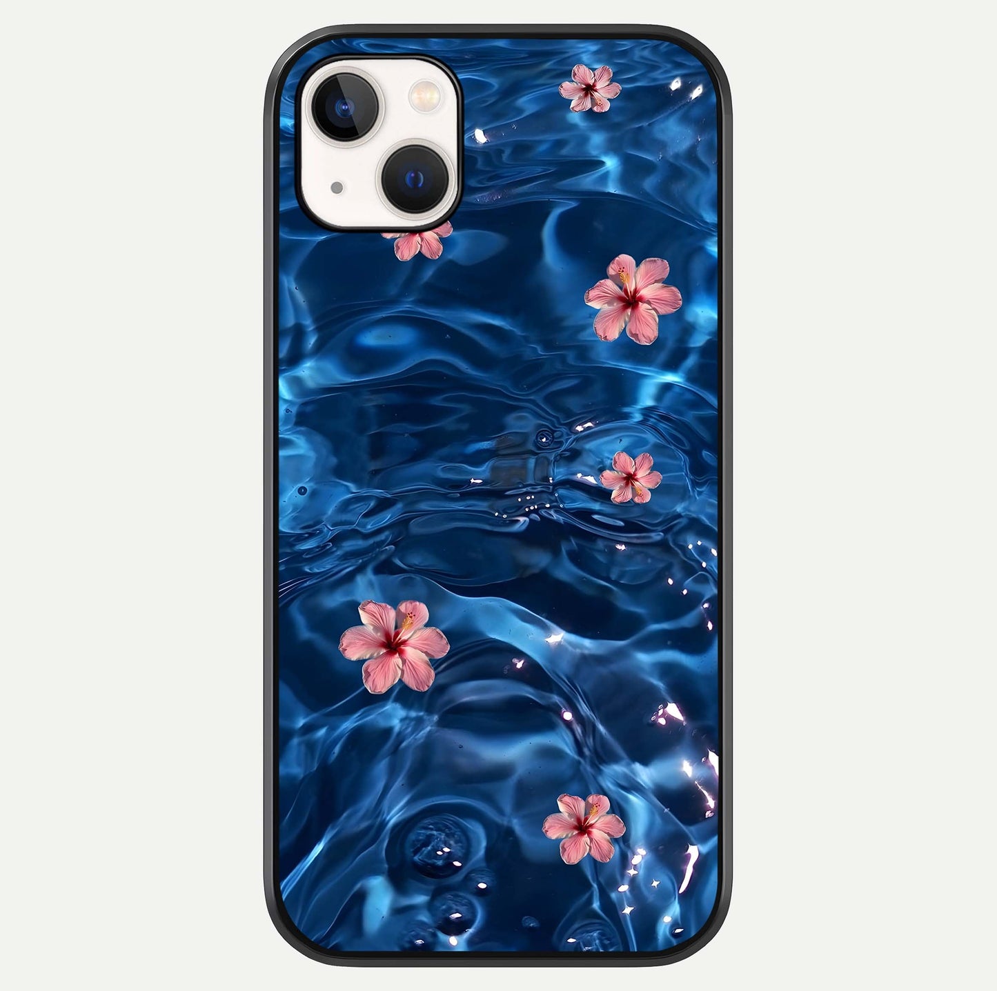 Blooming Water Drift Glass Case For iPhone 14 Plus by Custom World