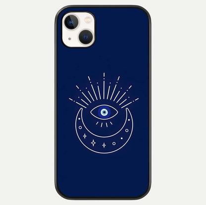 Blue Evil Eye Glass Case For iPhone 16 Pro by Custom World
