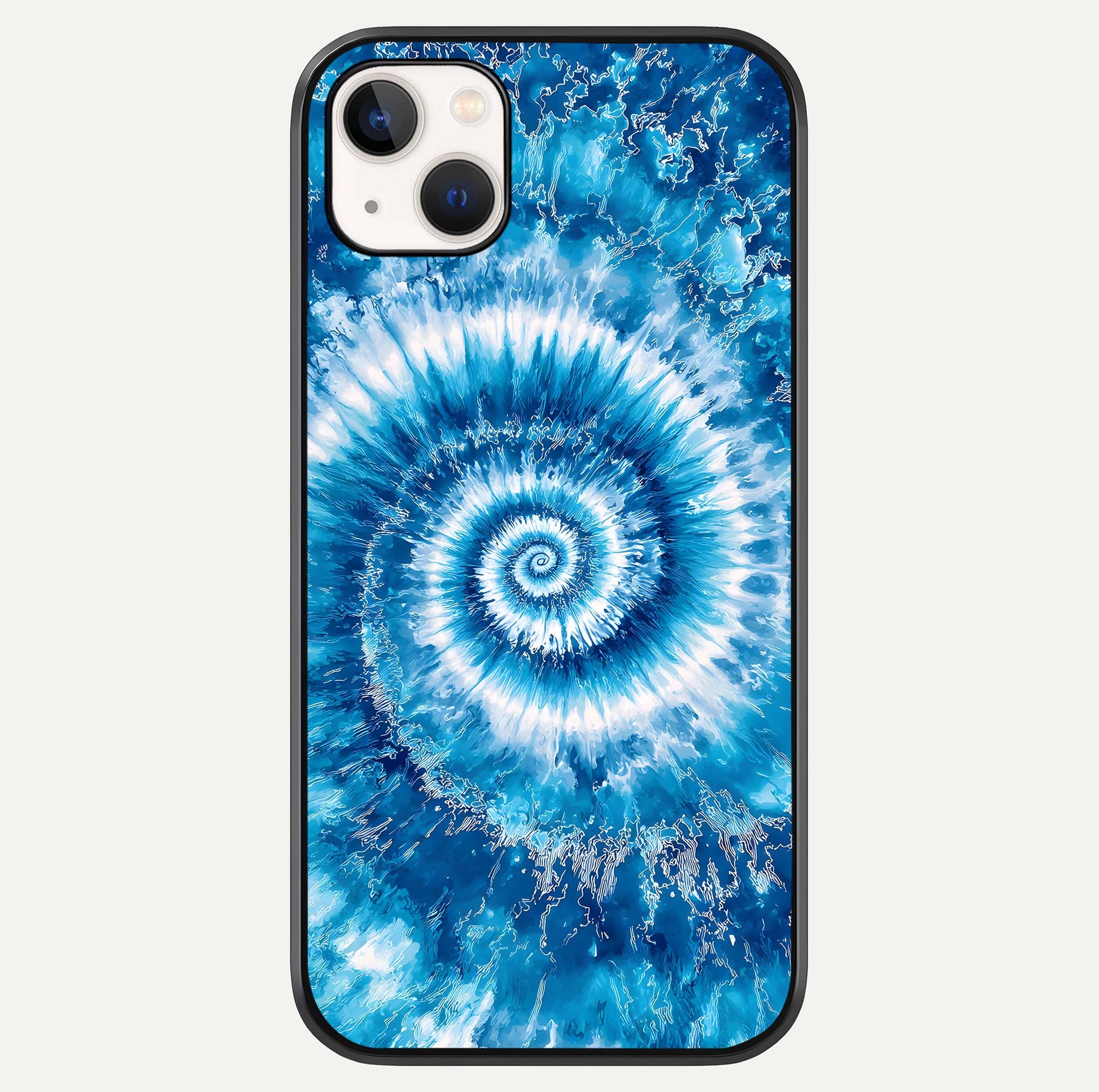 Blue Galaxy Wave Glass Case For iPhone 14 Plus by Custom World