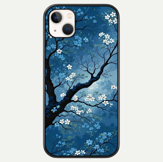 Blue Tree Serenity Glass Case For iPhone 16 Pro by Custom World