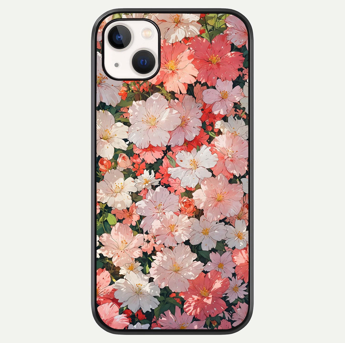 Blush Bloom Field Glass Case For iPhone 16 Pro by Custom World