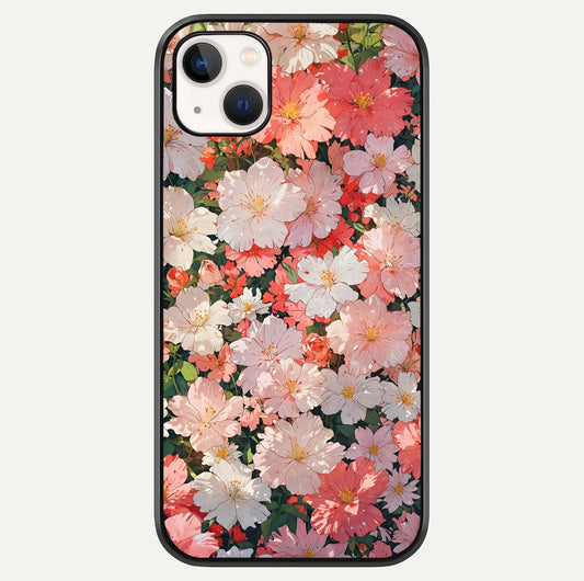 Blush Bloom Field Glass Case For iPhone 16 Pro by Custom World
