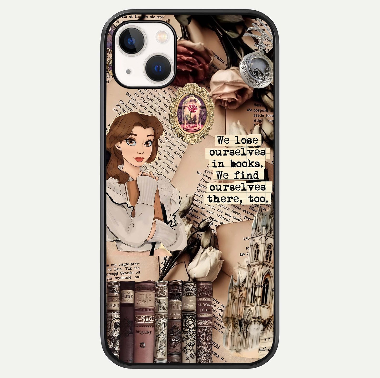 Bookish Dream World Glass Case For iPhone 14 Plus by Custom World