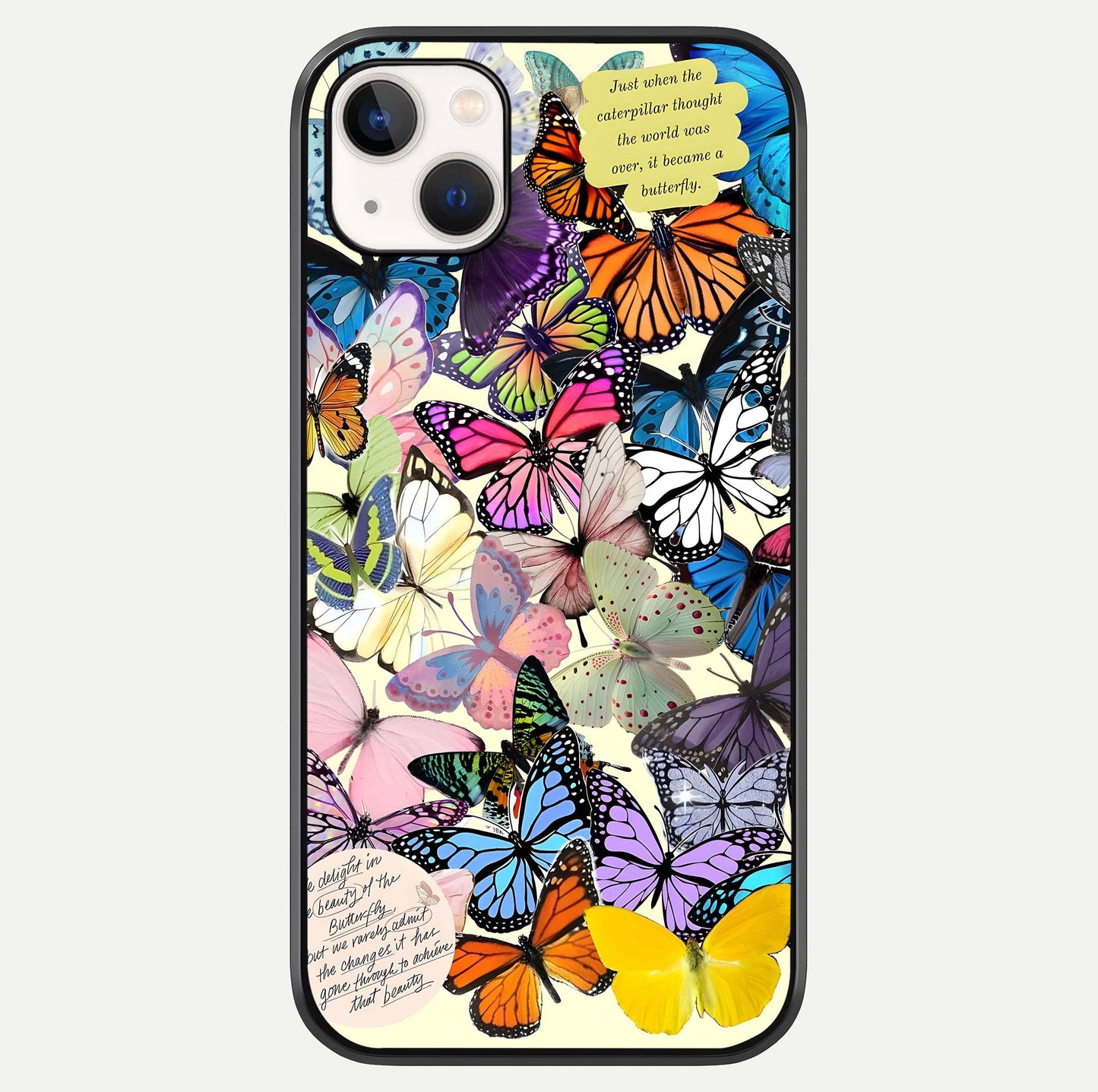 Butterflies Petal Dream Glass Case For iPhone 14 Plus by Custom World
