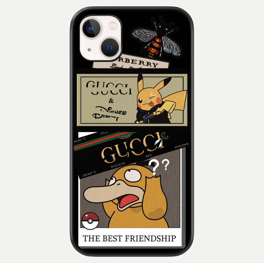 Cartoon Brand Play Mashup Glass Case For iPhone 14 Plus by Custom World