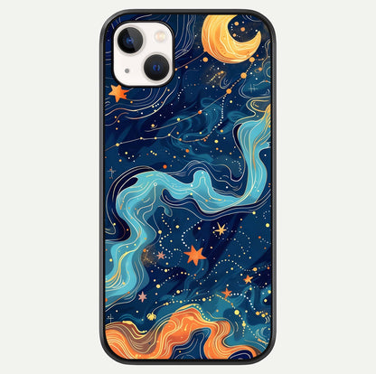 Celestial Dream Flow Glass Case For iPhone 14 Plus by Custom World