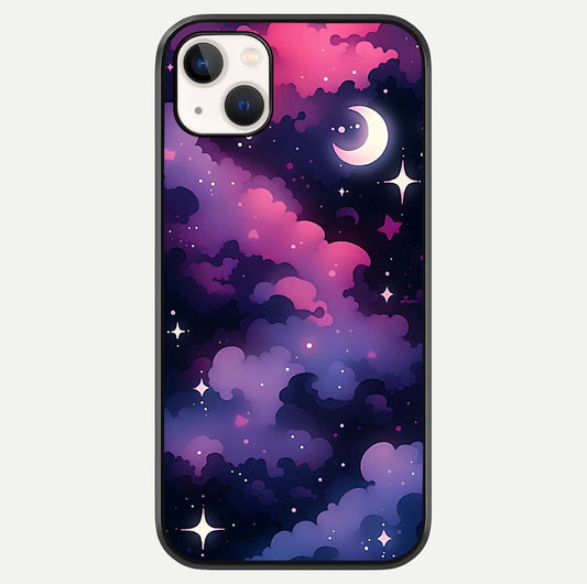 Celestial Moon Magic Glass Case For iPhone 14 Plus by Custom World