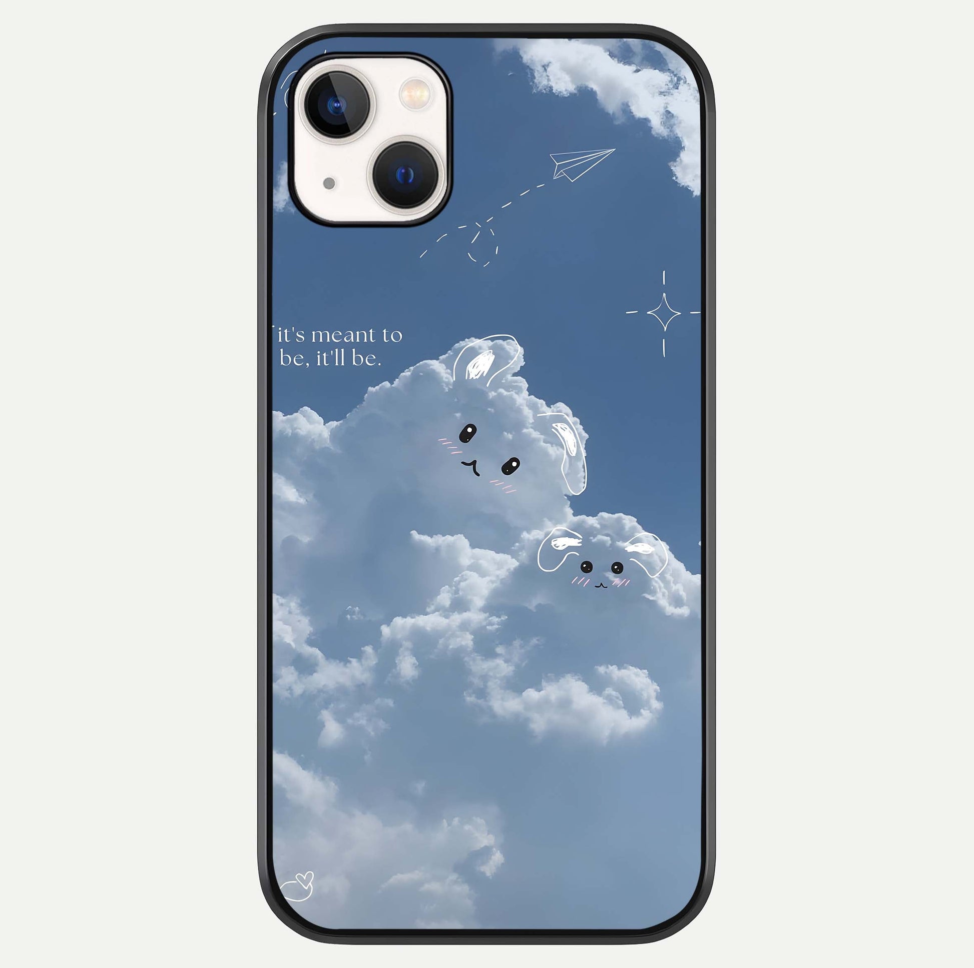 Cloud Bunny Dreams Glass Case For iPhone 14 Plus by Custom World