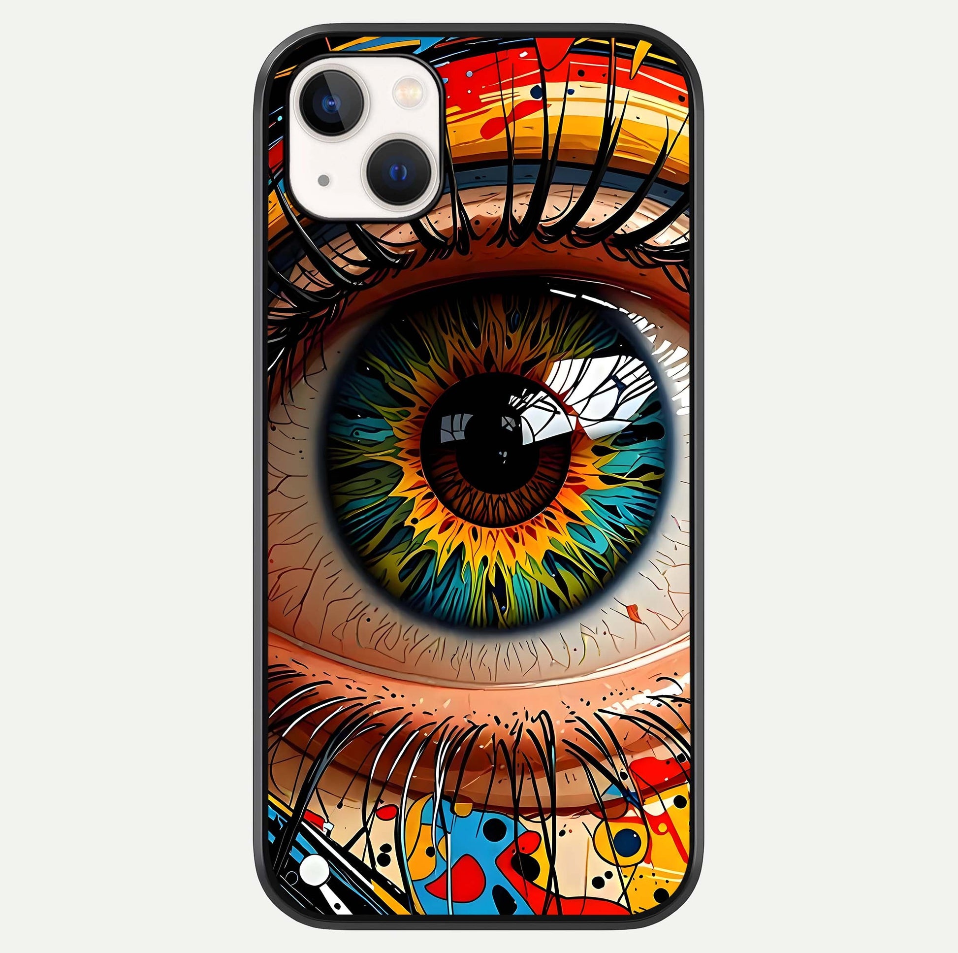 Colorful Eye Glass Case For iPhone 14 Plus by Custom World