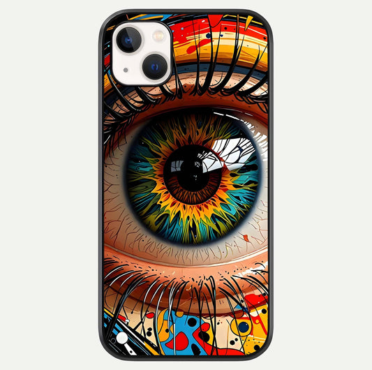 Colorful Eye Glass Case For iPhone 14 Plus by Custom World