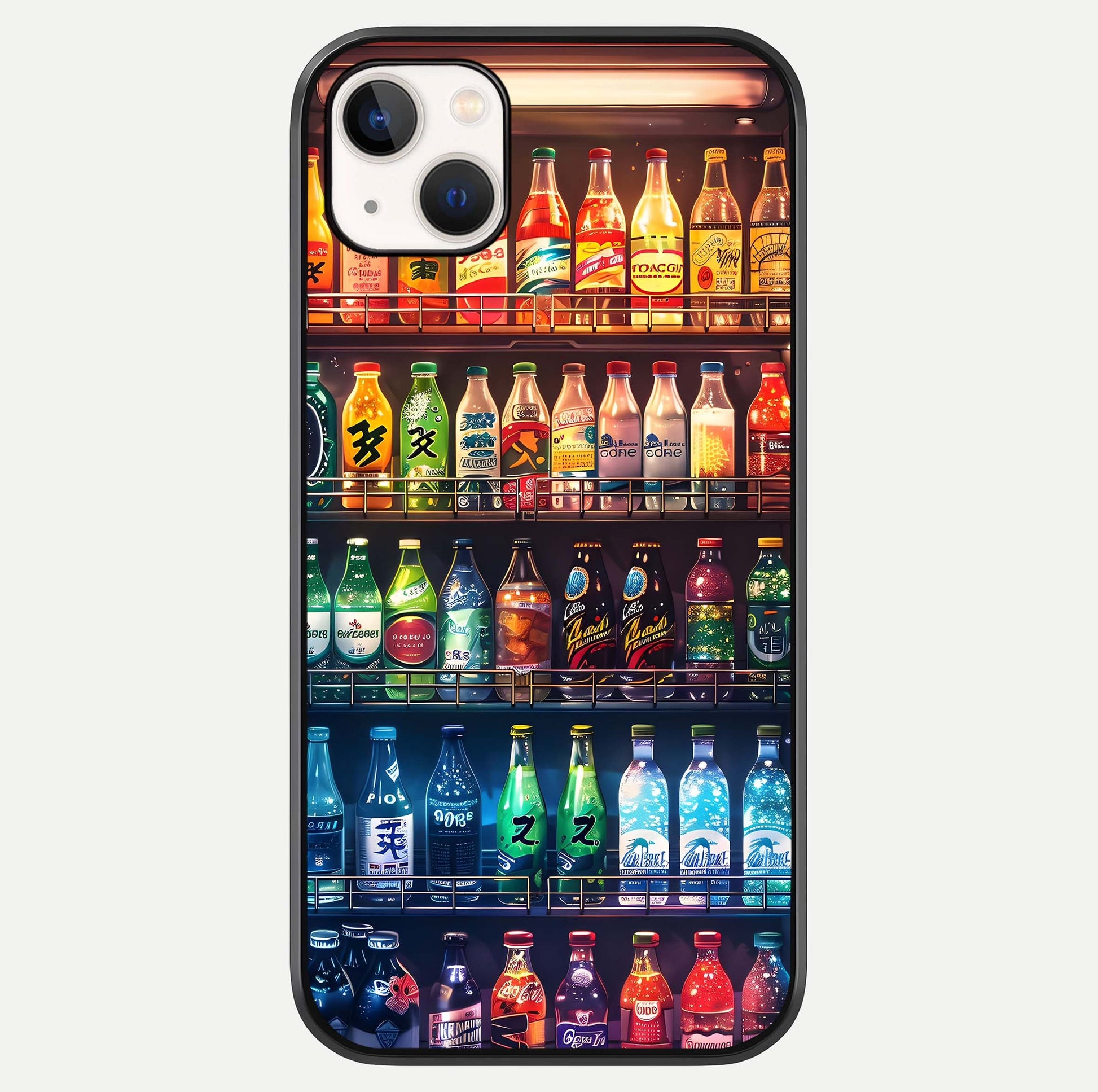 Colorful Soda Bottles Glass Case For iPhone 14 Plus by Custom World
